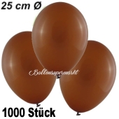 Luftballons 25 cm, Chocolate, 1000 Stück