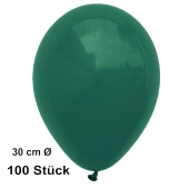 Luftballon Dunkelgrün, Pastell, gute Qualität, 100 Stück