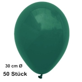 Luftballons 30 cm, Dunkelgrün, 50 Stück