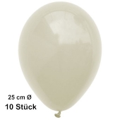 Luftballons Elfenbein, 25 cm, 10 Stück, preiswert und günstig