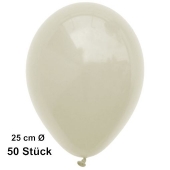 Luftballons Elfenbein, 25 cm, 50 Stück, preiswert und günstig