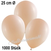 Luftballons 25 cm, Pfirsich, 1000 Stück