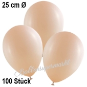 Luftballons 25 cm, Pfirsich, 100 Stück