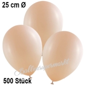 Luftballons 25 cm, Pfirsich, 500 Stück