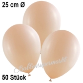 Luftballons 25 cm, Pfirsich, 50 Stück