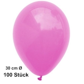 Luftballons 30 cm, Pink, preiswert und günstig, 100 Stück