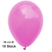 Luftballons 28 bis 30 cm, Pink, preiswert und günstig, 10 Stück