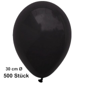 Luftballon Schwarz, Pastell, gute Qualität, 500 Stück