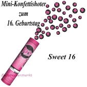 Mini-Konfettikanone Sweet 16