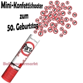 Mini-Konfettikanone Verkehrsschild 50