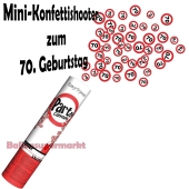 Mini-Konfettikanone Verkehrsschild 70