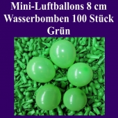 Mini Luftballons, 8 cm, 3", Wasserbomben, 100 Stück, Grün