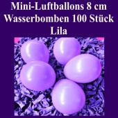 Mini Luftballons, 8 cm, 3", Wasserbomben, 100 Stück, Lila