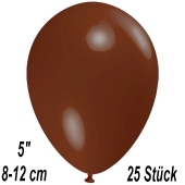 Luftballons 12 cm, Braun, 25 Stück