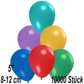 Luftballons 12 cm, Bunt gemischt, 10000 Stück