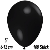 Luftballons 12 cm, Schwarz, 100 Stück