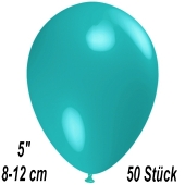 Luftballons 12 cm, Türkis, 50 Stück