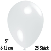 Luftballons 12 cm, Weiß, 25 Stück