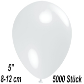 Luftballons 12 cm, Weiß, 5000 Stück