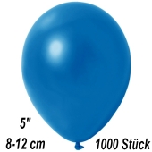 Kleine Metallic Luftballons, 8-12 cm, Blau, 1000 Stück