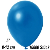 Kleine Metallic Luftballons, 8-12 cm, Blau, 10000 Stück
