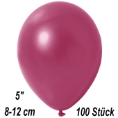 Kleine Metallic Luftballons, 8-12 cm, Bordeaux, 100 Stück