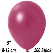 Kleine Metallic Luftballons, 8-12 cm, Bordeaux, 500 Stück