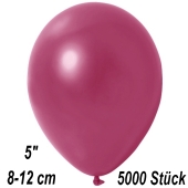 Kleine Metallic Luftballons, 8-12 cm, Bordeaux, 5000 Stück