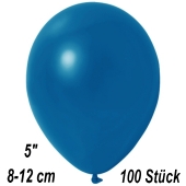 Kleine Metallic Luftballons, 8-12 cm, Dunkelblau, 100 Stück