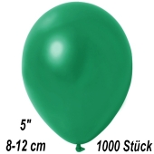 Kleine Metallic Luftballons, 8-12 cm, Dunkelgrün, 1000 Stück