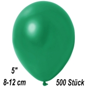 Kleine Metallic Luftballons, 8-12 cm, Dunkelgrün, 500 Stück