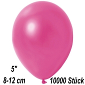 Kleine Metallic Luftballons, 8-12 cm, Fuchsia, 10000 Stück