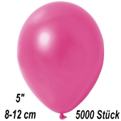 Kleine Metallic Luftballons, 8-12 cm, Fuchsia, 5000 Stück