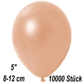 Kleine Metallic Luftballons, 8-12 cm, Lachs, 10000 Stück