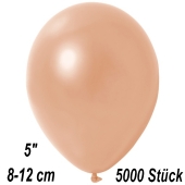 Kleine Metallic Luftballons, 8-12 cm, Lachs, 5000 Stück