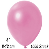 Kleine Metallic Luftballons, 8-12 cm, Rosa, 1000 Stück