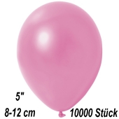 Kleine Metallic Luftballons, 8-12 cm, Rosa, 10000 Stück