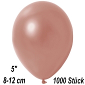 Kleine Metallic Luftballons, 8-12 cm, Rosegold, 1000 Stück