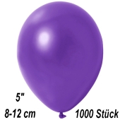 Kleine Metallic Luftballons, 8-12 cm, Violett, 1000 Stück