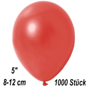 Kleine Metallic Luftballons, 8-12 cm, Warmrot, 1000 Stück
