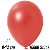 Kleine Metallic Luftballons, 8-12 cm, Warmrot, 10000 Stück