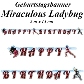 Kindergeburtstagsbanner Miraculous Ladybug