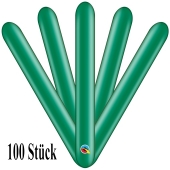 Qualatex Modellierballons, 260 Q, 100 Stück, Smaragdgrün