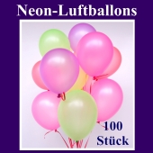 Neon-Luftballons, 20 cm, 100 Stück