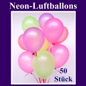 Neon-Luftballons, 20 cm, 50 Stück