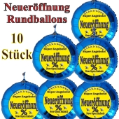 Neueröffnung! Super Angebote. 10 Stück blaue Rundballons zur Befüllung mit Luft, zu Werbeaktionen Geschäftseröffnung