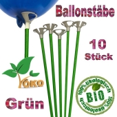 Öko-Ballonstäbe grün, 10 Stück
