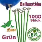 Öko-Ballonstäbe grün, 1000 Stück