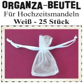 Organza-Beutel Weiß für Hochzeitsmandeln