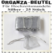Organza-Beutel Silber für Hochzeitsmandeln